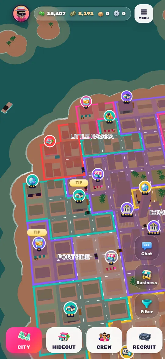 Racket City map